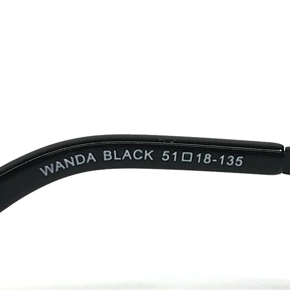Eight to Eighty Eyeglasses Frames WANDA BLACK Rectangular Half Rim 51-18-135